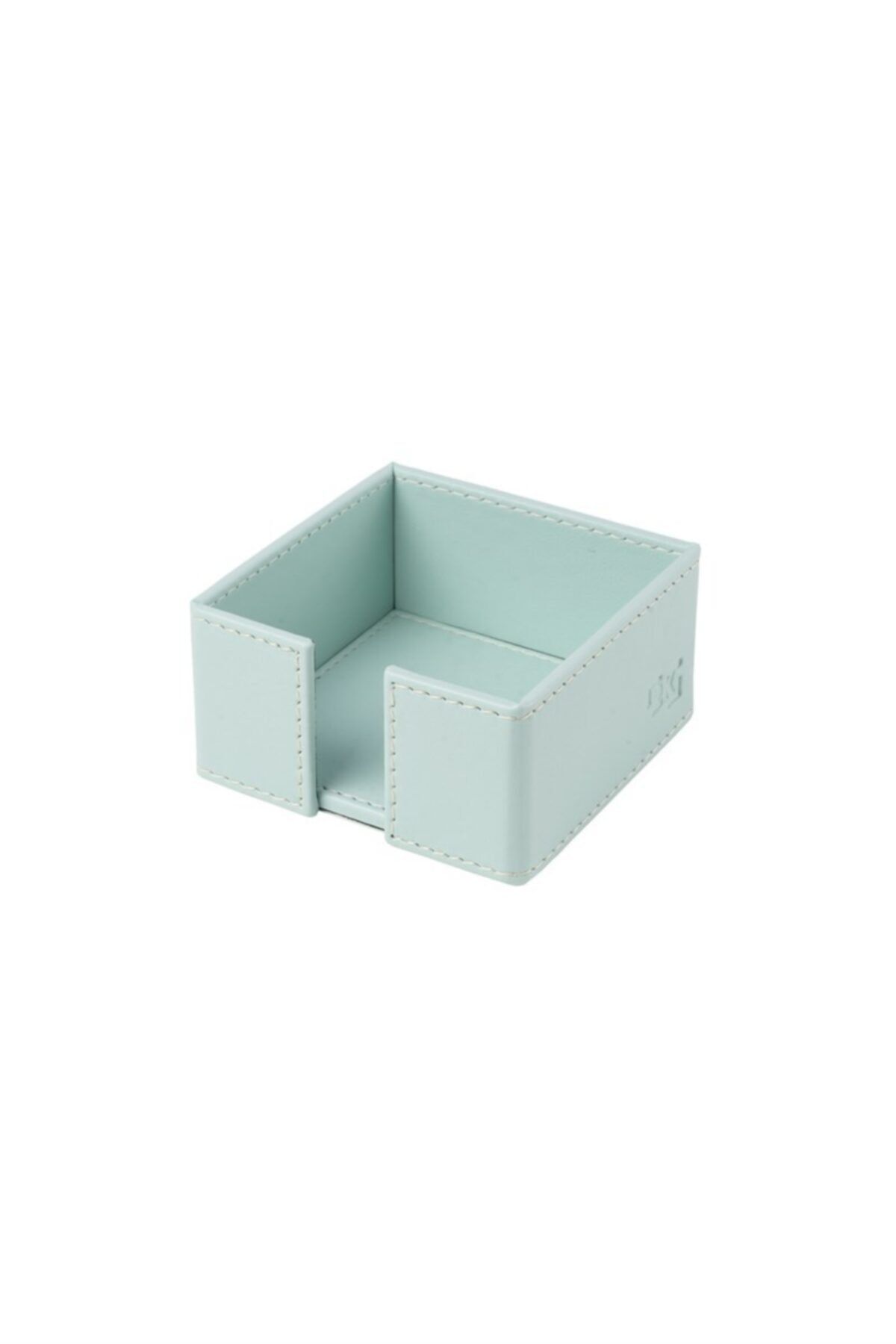 2K-Cube Notepad Holder Artificial Leather Desktop 10x10x5 Cm 2