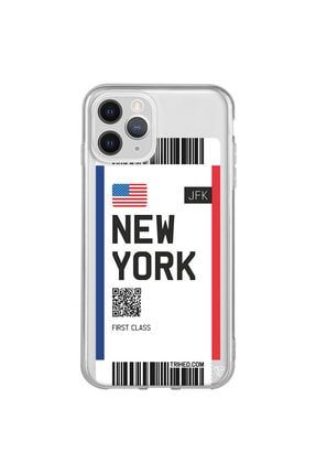 Iphone 11 Pro Max Şeffaf Renkli Silikon New York Bileti Telefon Kılıfı Trv011-iPhone-11-Pro-Max