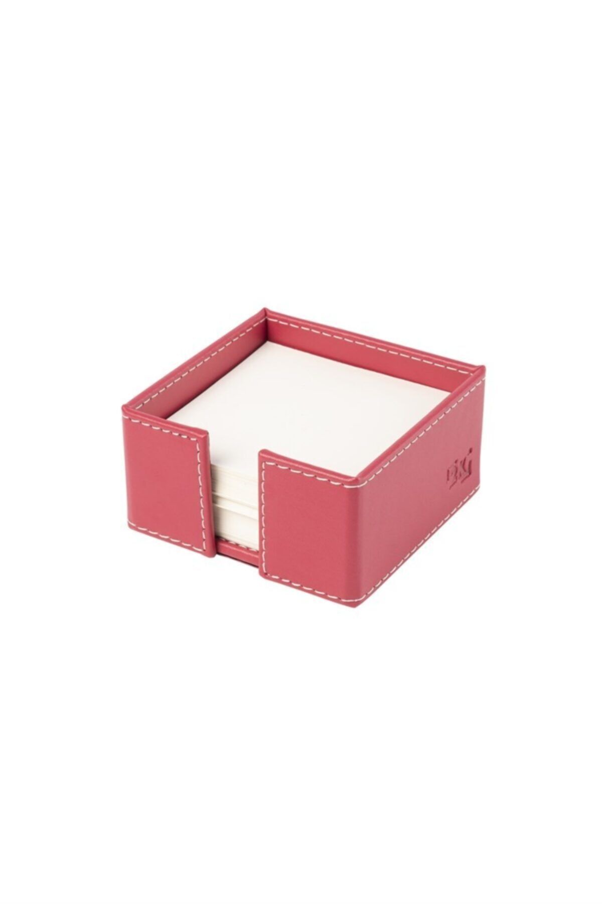 2K-Cube Notepad Holder Artificial Leather Desktop 10x10x5 Cm 1
