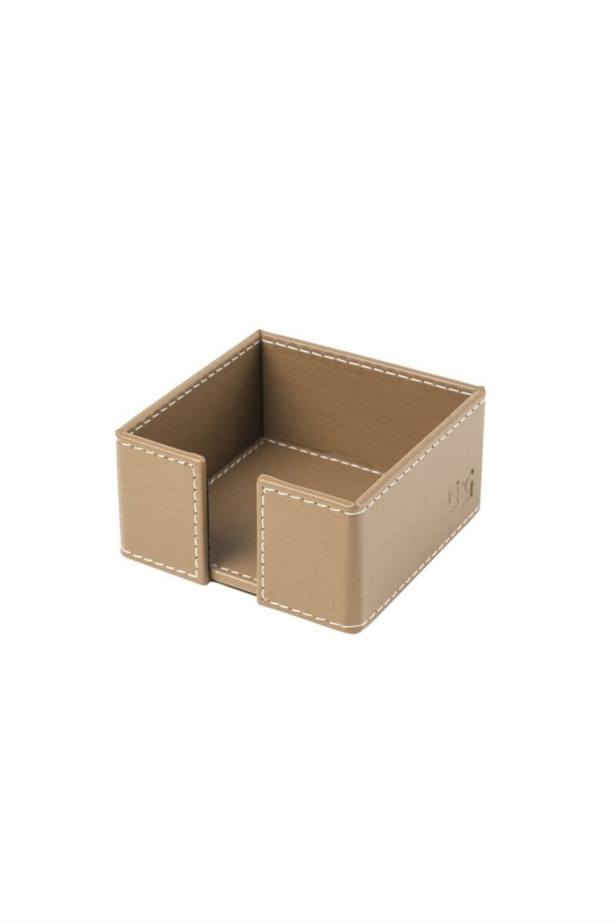 2K-Cube Notepad Holder Artificial Leather Desktop 10x10x5 Cm 2