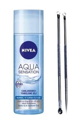 Aqua Sensation Canlandırıcı Yüz Yıkama Jeli 200 ml ve Akne Siyah Nokta Temizleyici Komedon ST00198