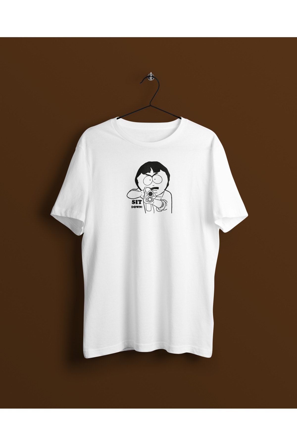 YEACHY-Unisex White South Park Randy Marsh Printed T-shirt 1