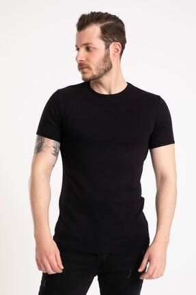 0 Yaka Ribana Siyah T-shirt 2143