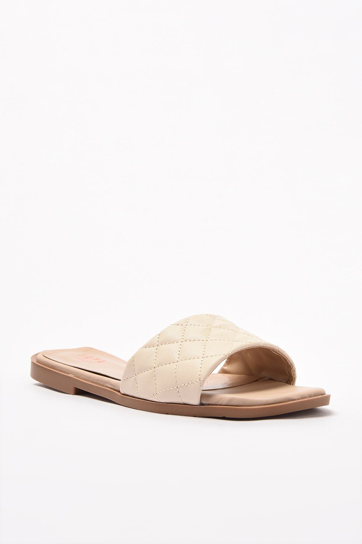 Yaya by Hotiç-Beigefarbene Damen-Hausschuhe 01TEY217640A310 3