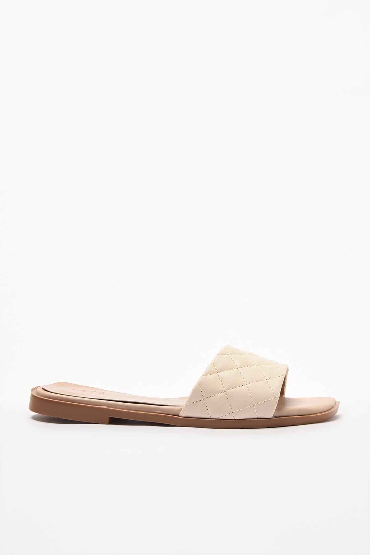 Yaya by Hotiç-Beigefarbene Damen-Hausschuhe 01TEY217640A310 2