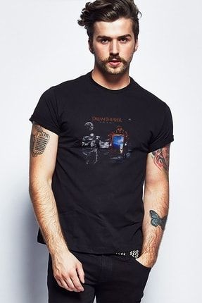 Dream Theater Awake Rock Baskılı Siyah Erkek Örme Tshirt SFK1106ERKTS
