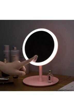 Dokunmatik Led Işıklı Usb Li Yuvarlak Masa Üstü Makyaj Aynası usb makyaj ayansı