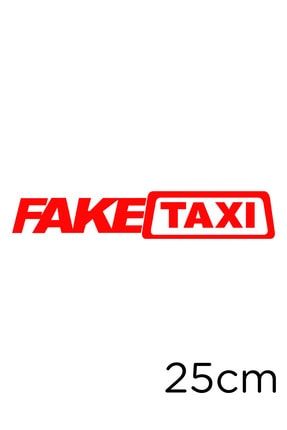 Fake Taxi-korsan Taksi Sticker Yapıştırma 25 Cm - Kırmızı 25CM-STK2661