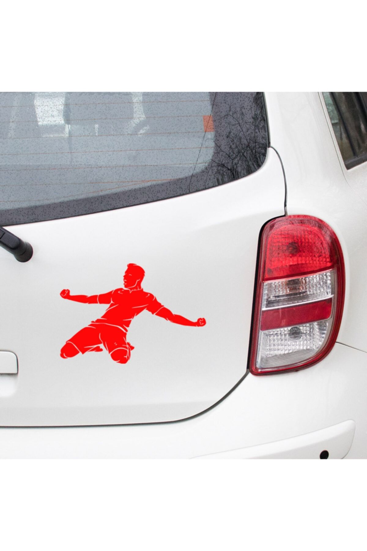 New Jargon-Goal-Putting-Loving Football Player Sticker with Open Arms 45cm - Red 2