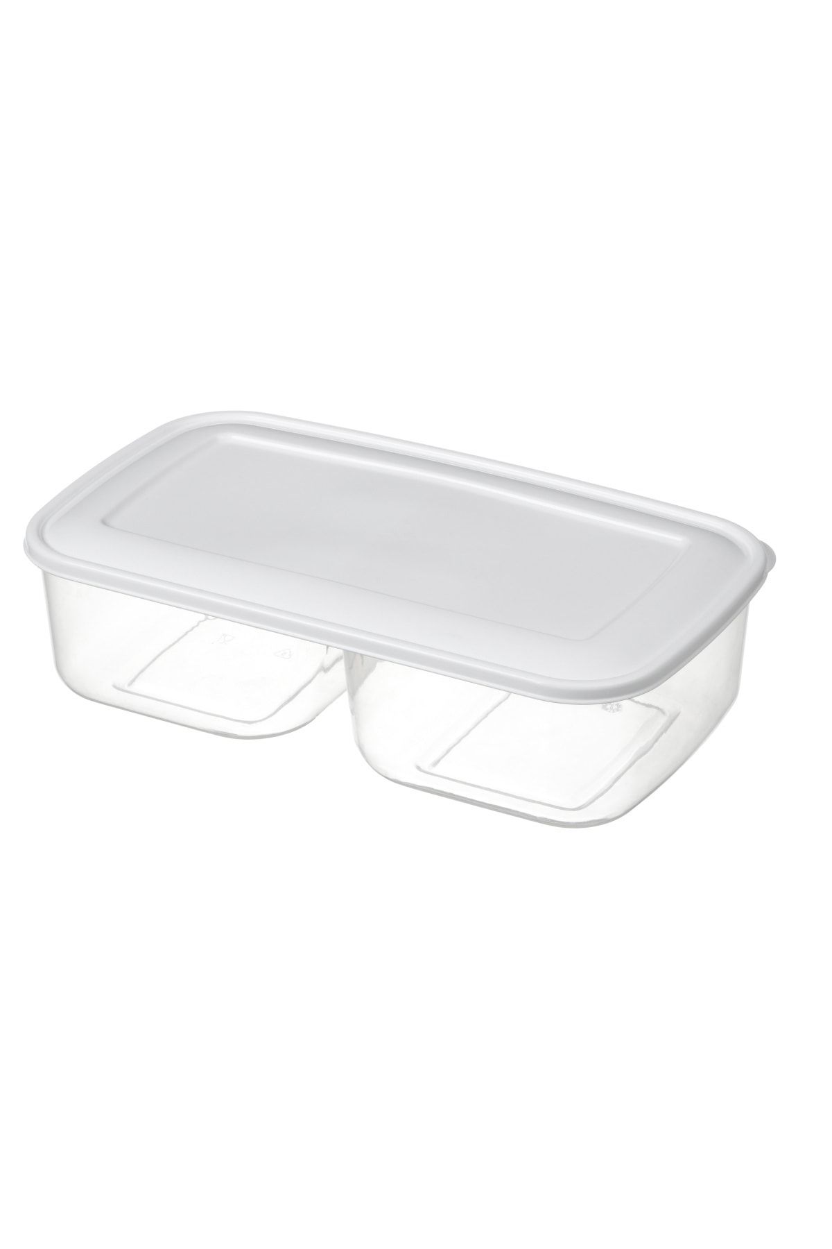 Bora Plastik-Two Compartment Storage Container No:3 - 2 X 1.2 Lt Bo808 1