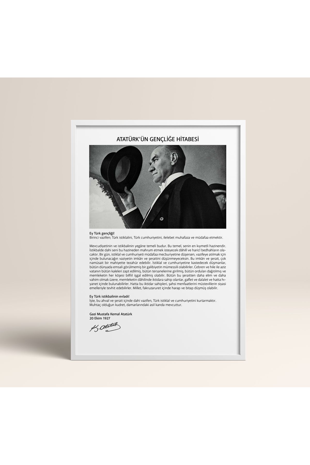 HOMEPACK-Set of Two Framed Independence Anthem, Youth Address Table Poster Set Double13 3