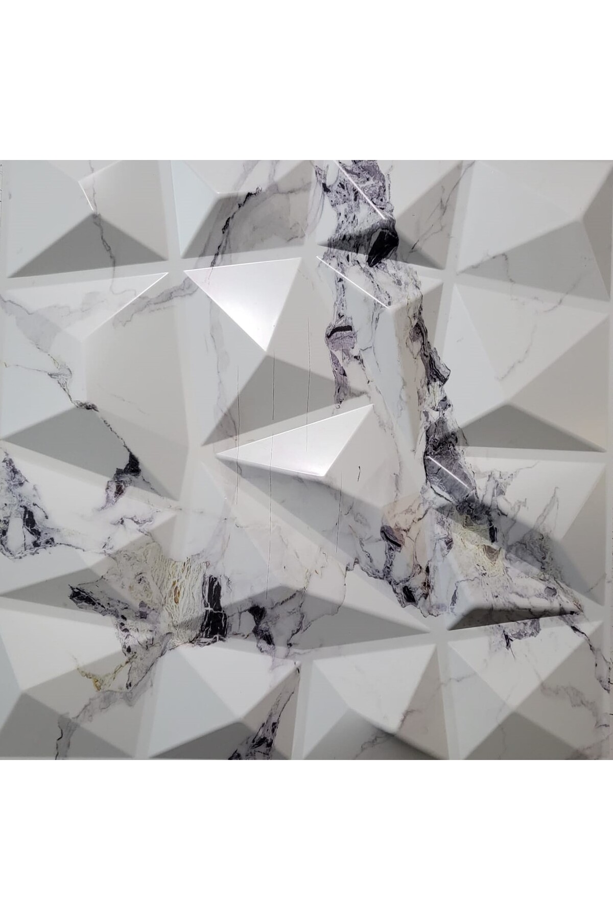 Duvarım 3 Boyutlu Mermer Desenli PVC Duvar Paneli Safir (50-50 cm 4 adet-1 metrekare)