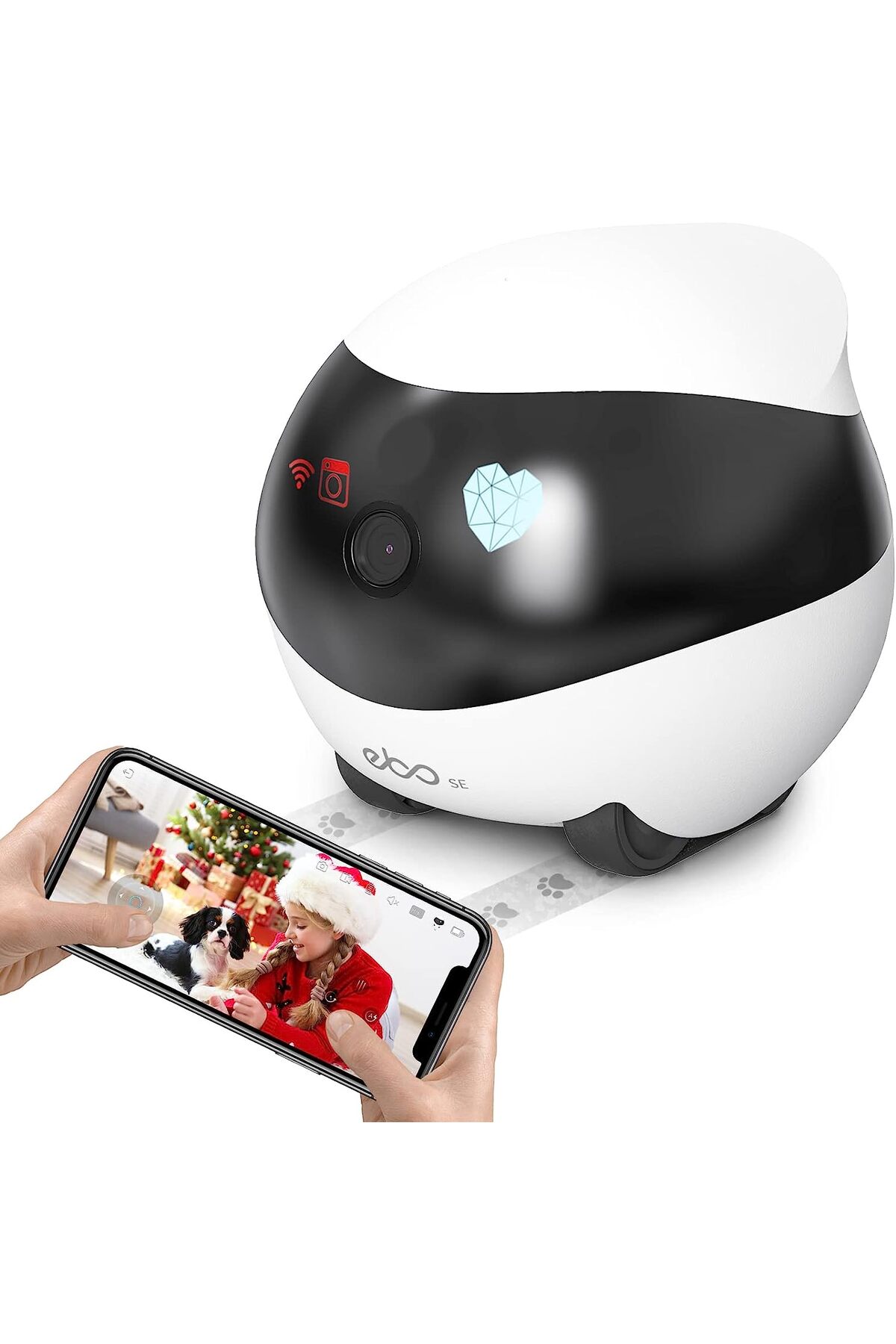 Enabot FRANCO Aile/Evcil Hayvan için Enabot Kablosuz İç Mekan WiFi Kamera, 1080P Gözetim Kamerası