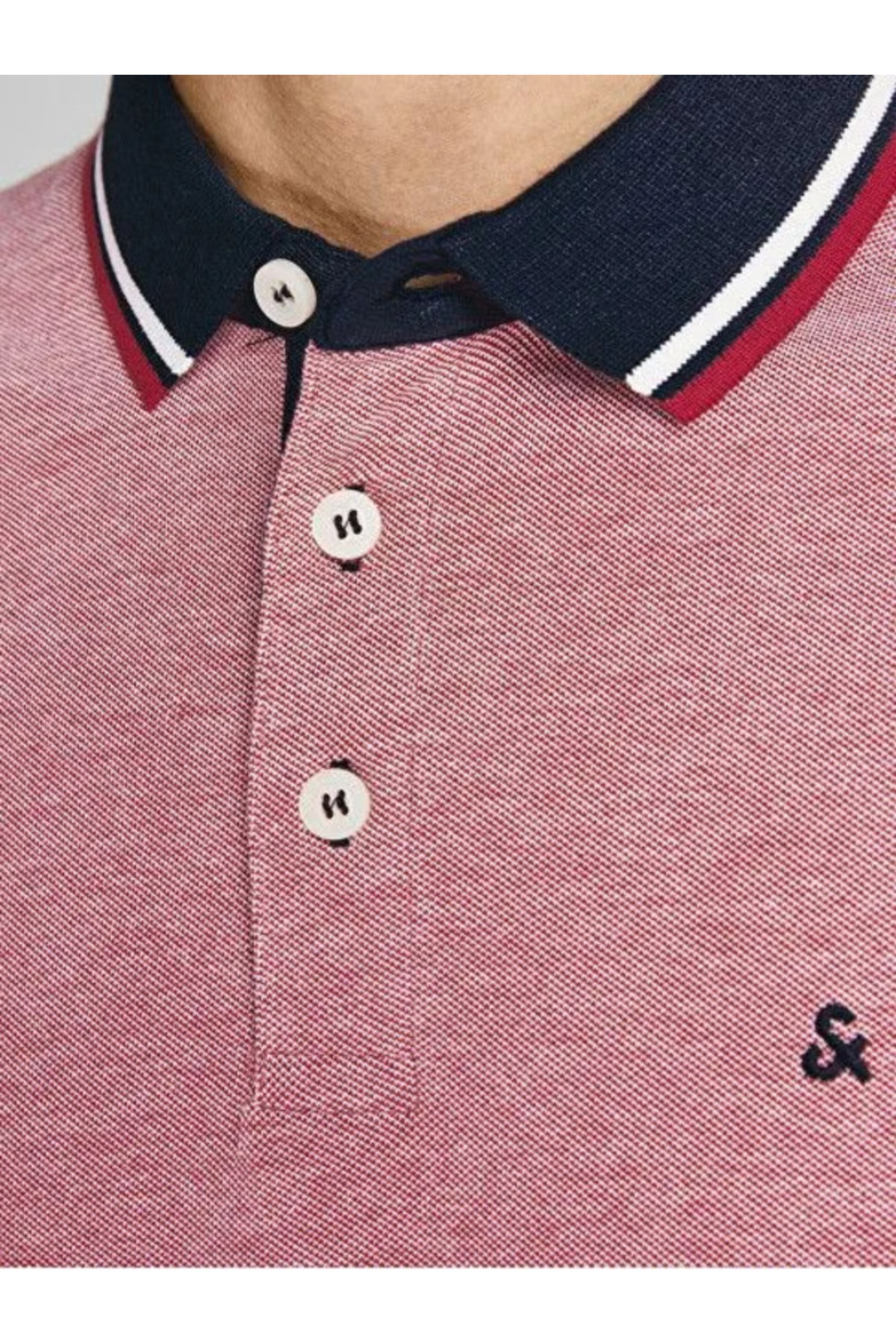 پولوشرت جک اند جونز مردانه 100% پنبه قرمز بیسیک راسته Regular/رگولار    بیسیک بیزینس | Jack & Jones 12191216 TR - تصویر 2