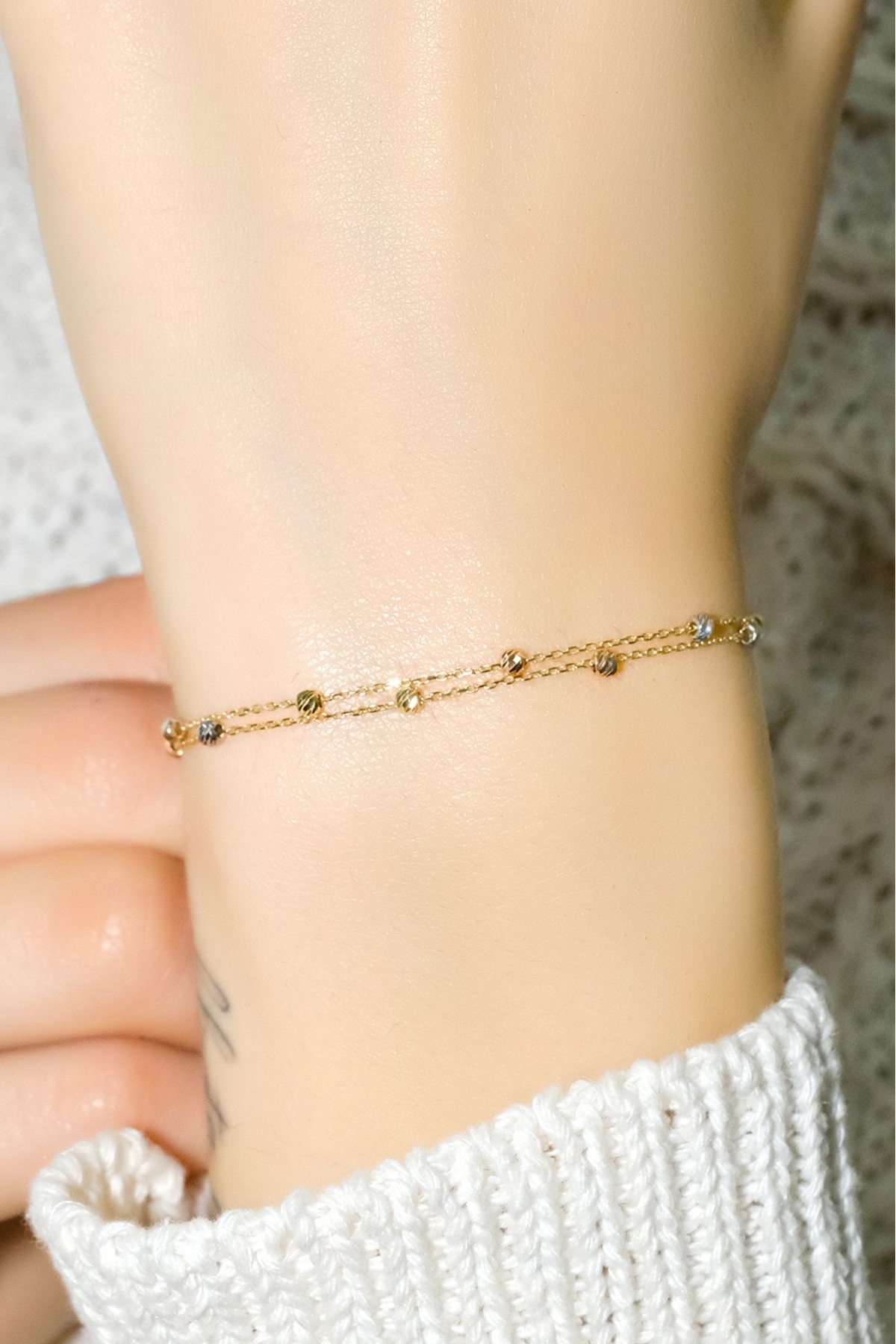 aytekgold İkili dorica bileklik 14 ayar