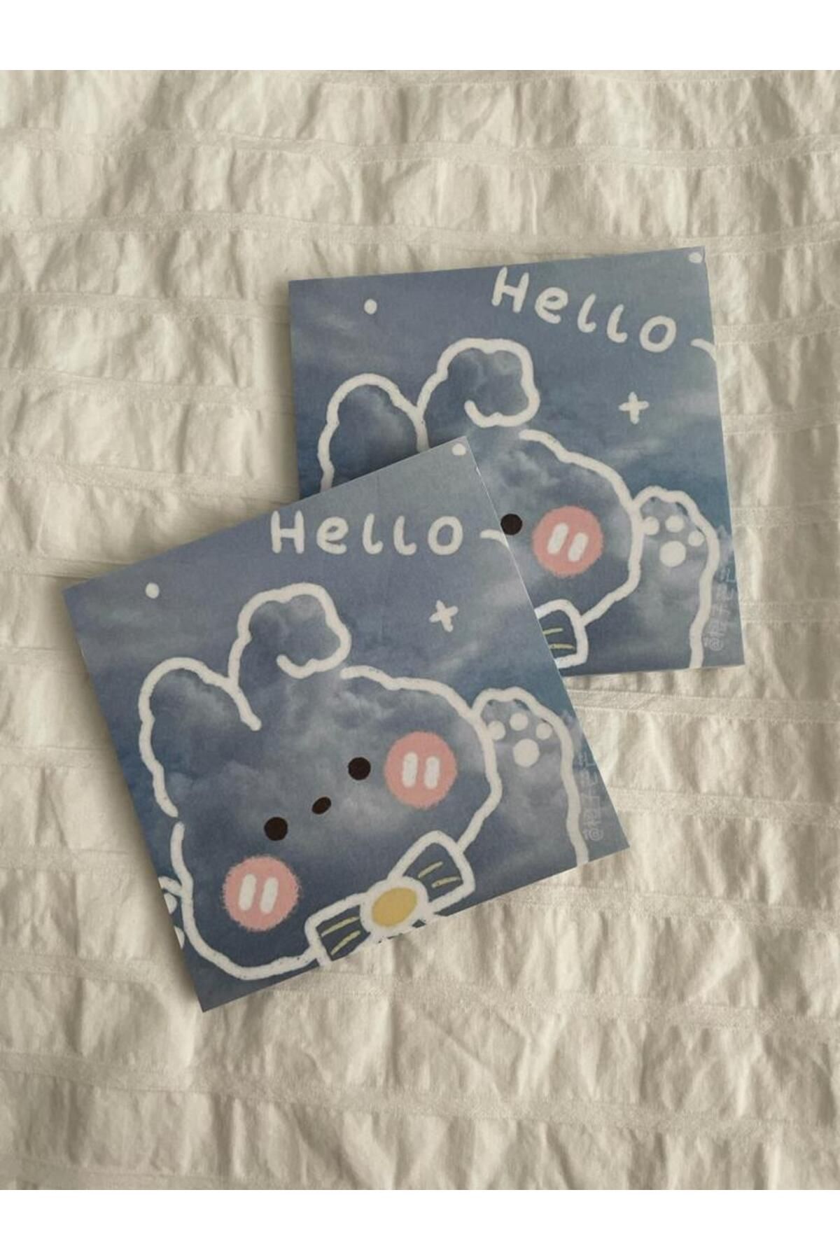 Planet Butik-Hello Sky Rabbit Memo Pad Square Notepad 2