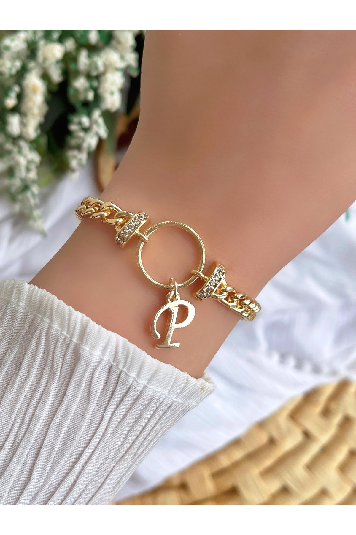KBC STORE Letter Chain Bracelet Letter P Trendyol