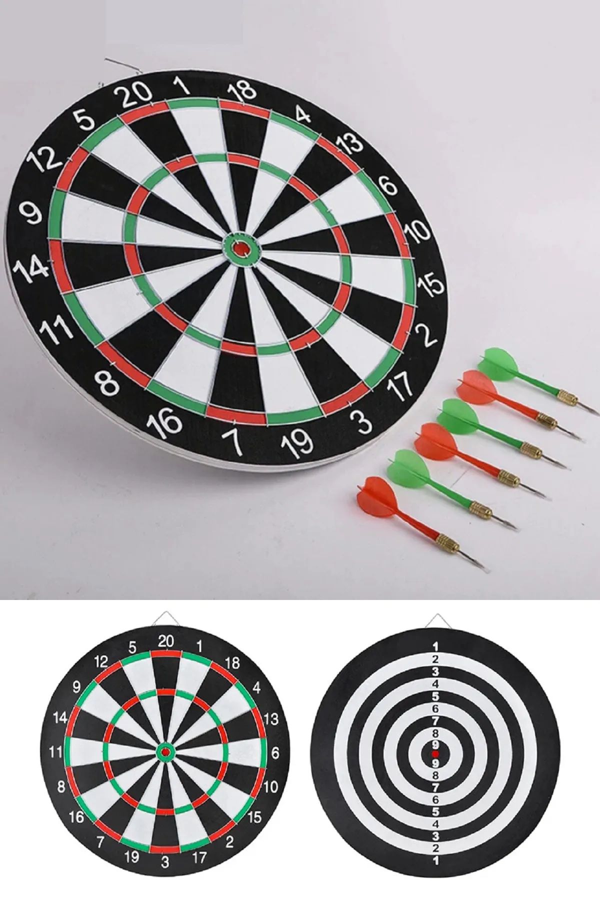 Genel Markalar Büyük Boy Dart Seti 15'' Dart Hedef Tahtası ve 6 Oklu Hedef Vurmayı Öğren Rakiplerinle Mücadele Et