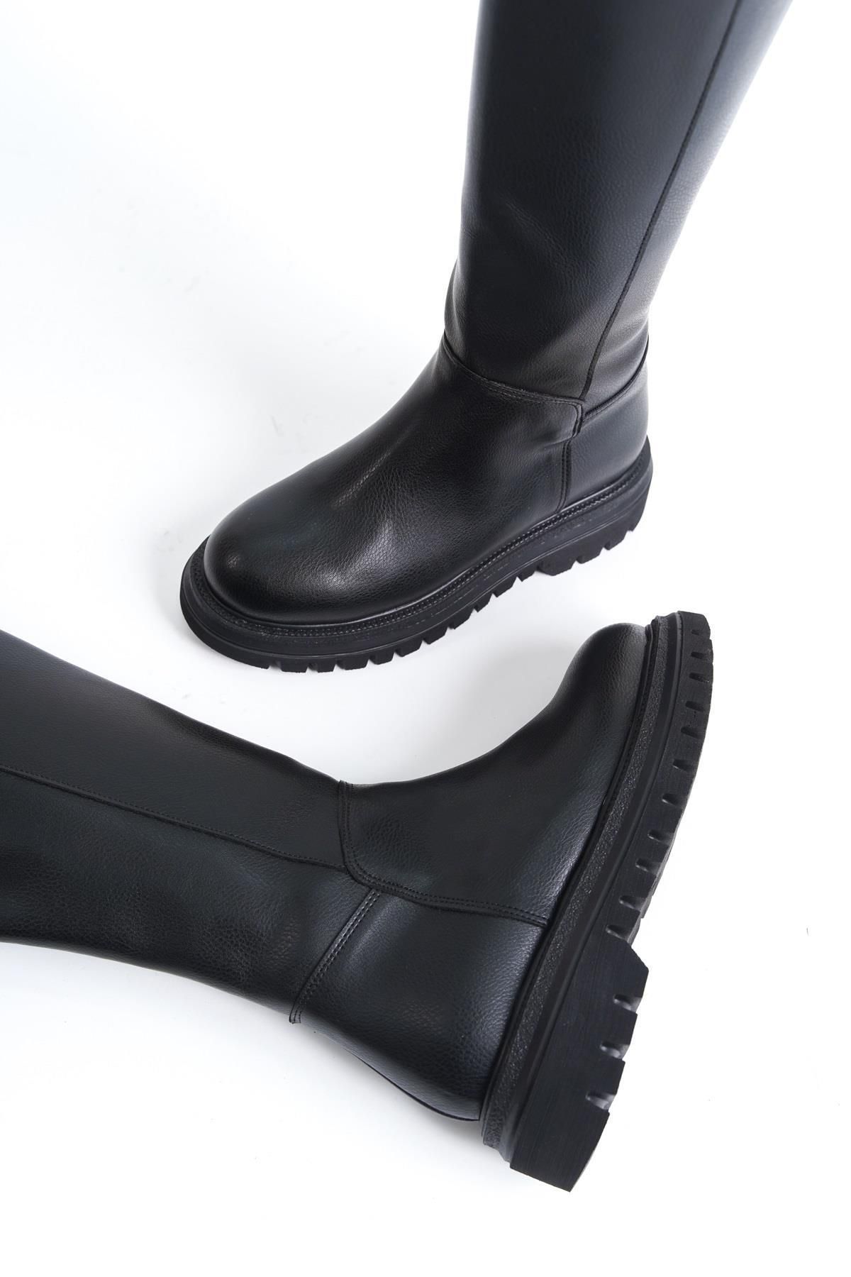 Modabuymus-Ghete de zi cu fermoar Tiamo Black Matte 1