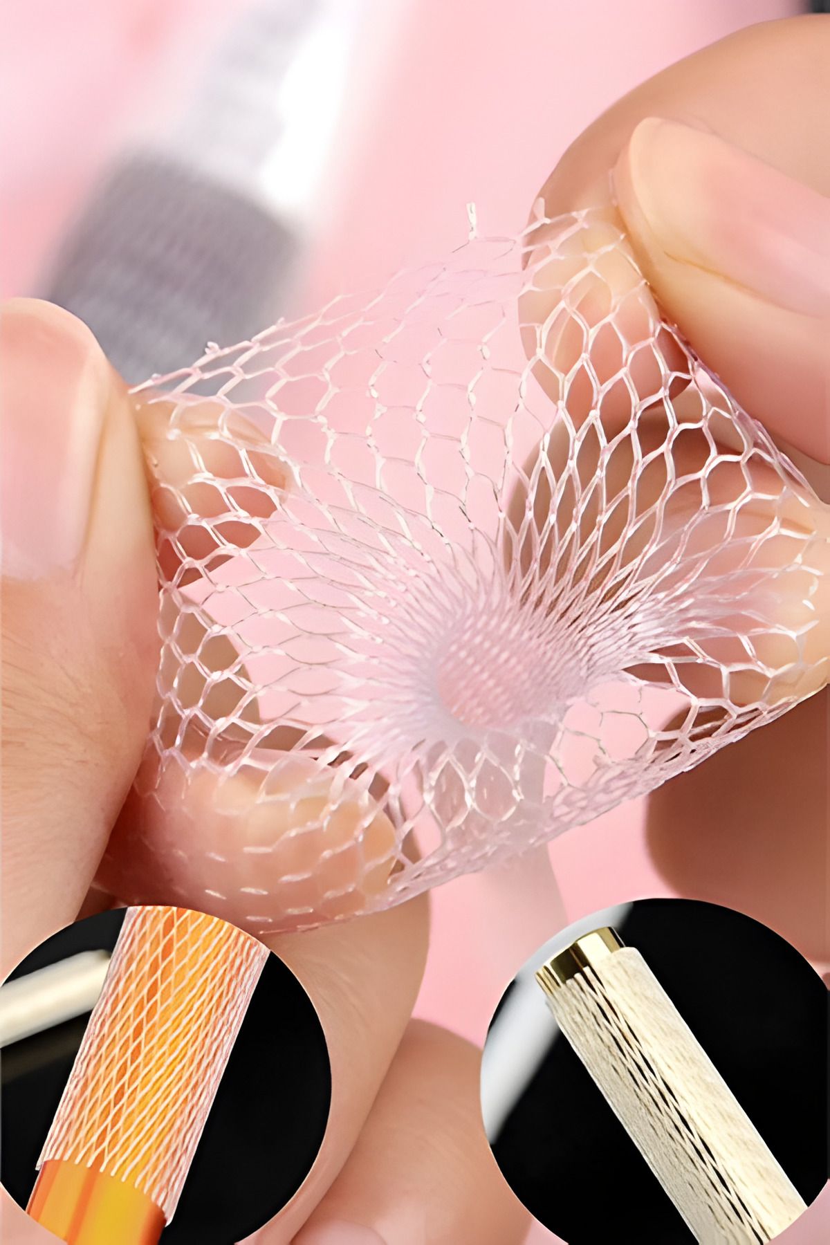 Kebar-Flexible Breathable Mesh Design Makeup Brush Set Protective Case - Set of 20 5