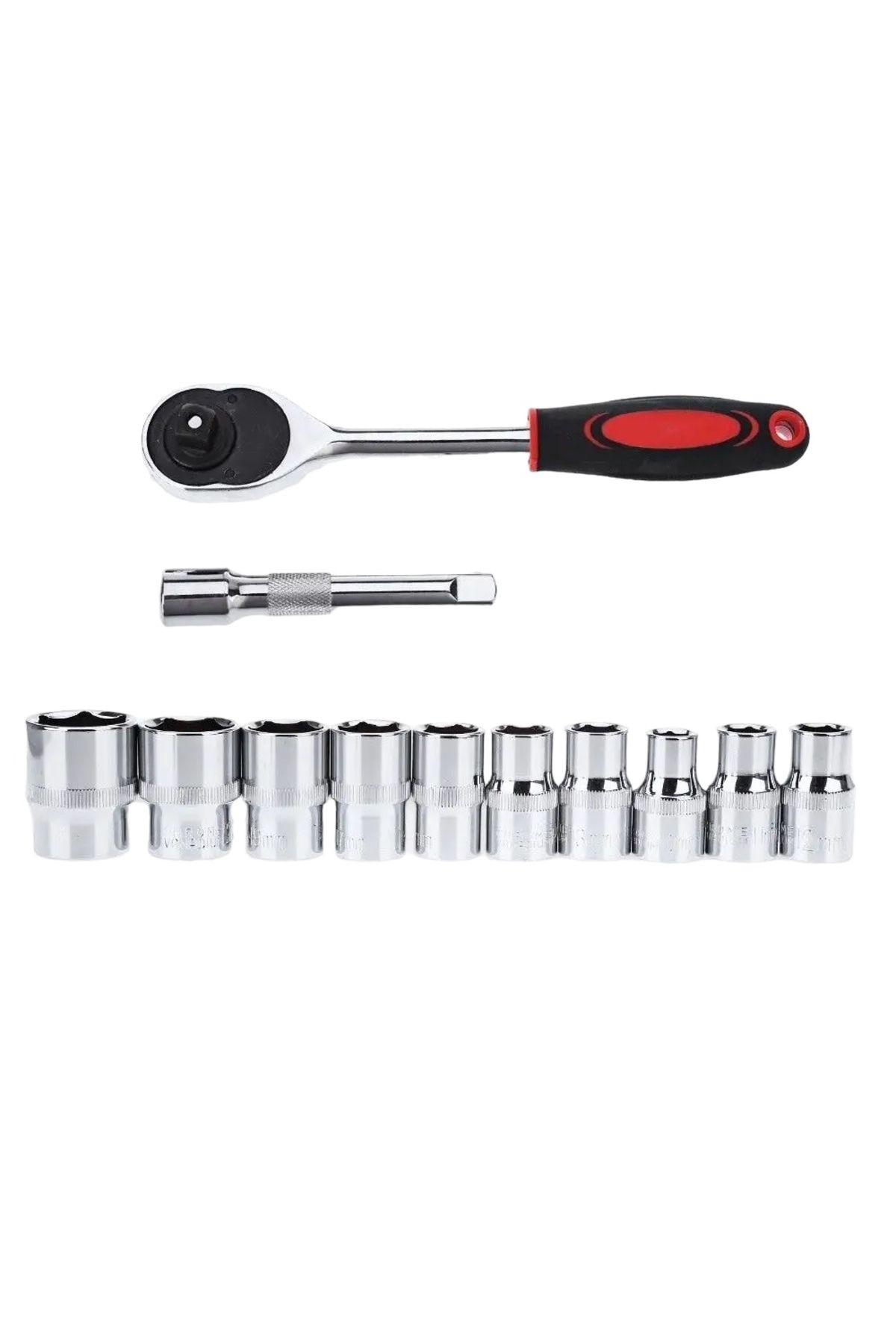 DynamicTech-12 Piece Socket Set Ratchet Set with Stand Quality Socket Set Wrench Set Wrench Set 2