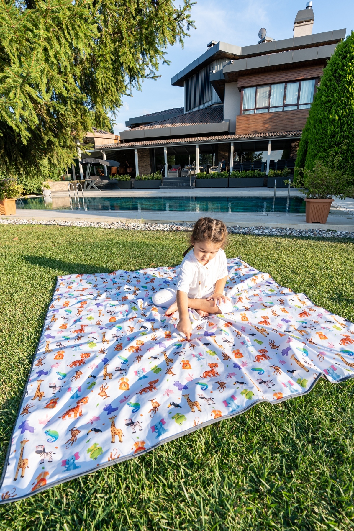 Glarus Mama Sandalyesi Aktivite Alt Açma Bebek Bakım Örtüsü Kedi Köpek Hayvan Desenleri Örtü 150x150 fotoğrafı 4 (önizleme)
