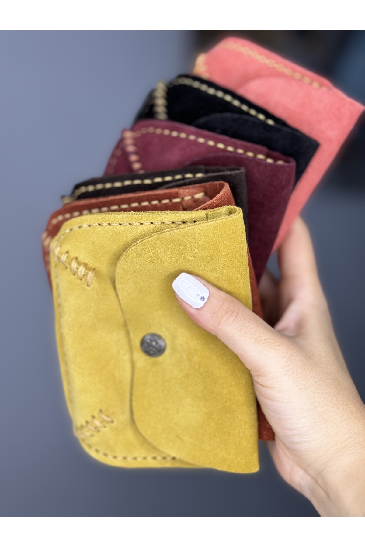 کیف پول مردانه بورگوندی Tuvita Collection Bodrum | C-107 اورجینال - تصویر 8