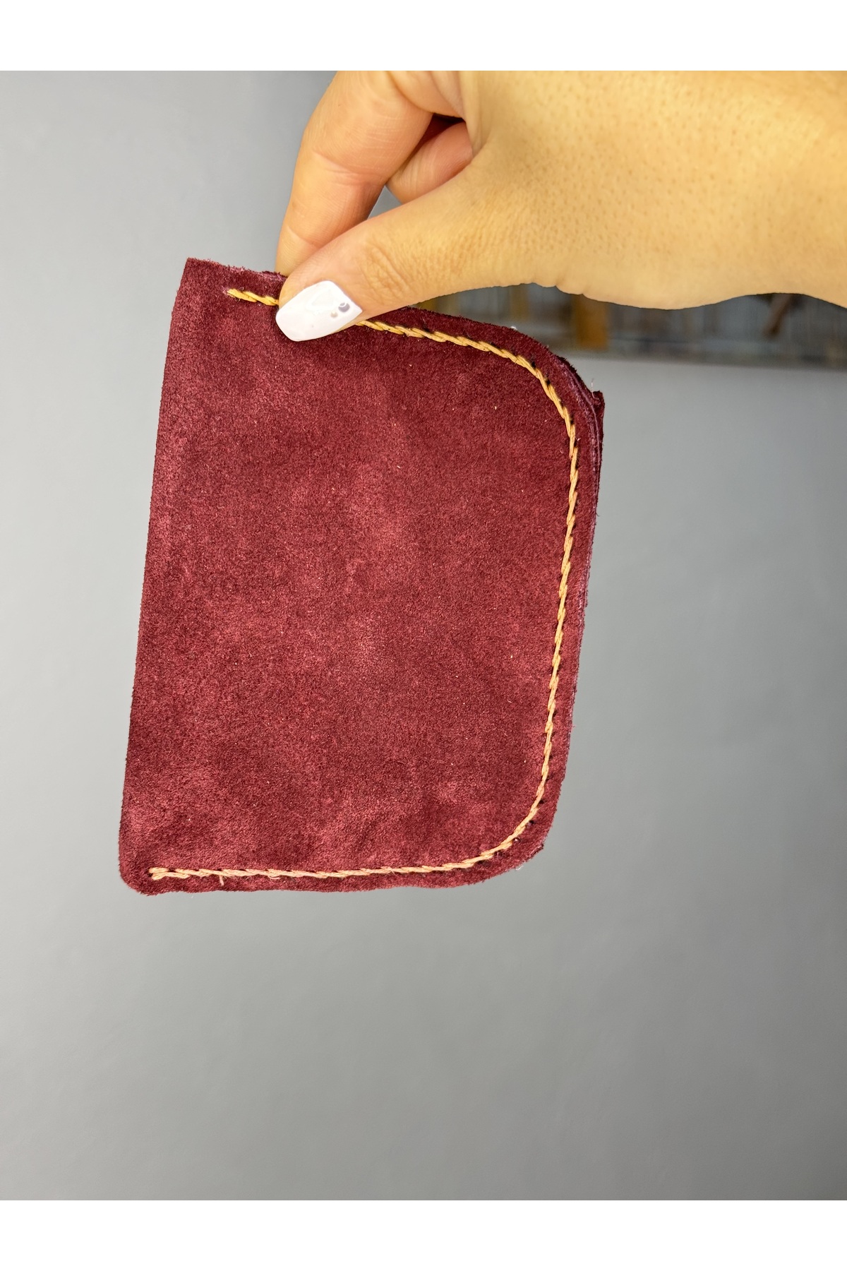 کیف پول مردانه بورگوندی Tuvita Collection Bodrum | C-107 اورجینال - تصویر 7