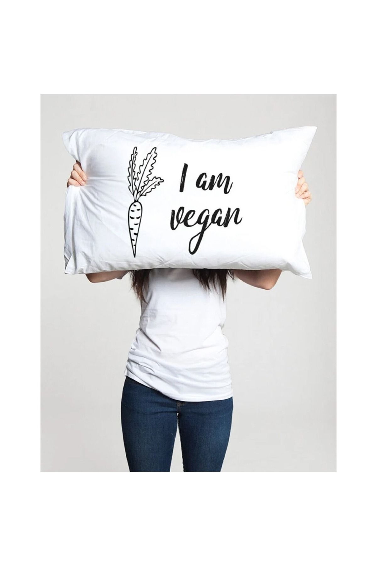 Pillow with home shop written on it