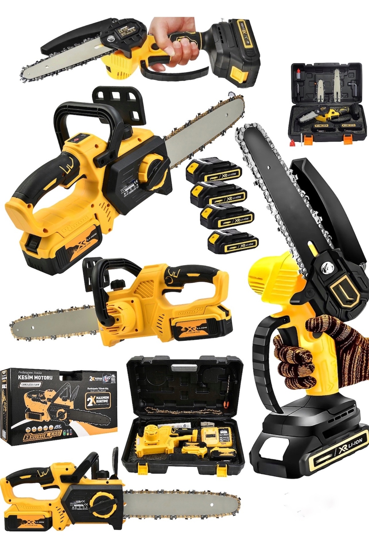 Germany Steel 2'li Set 598 VF Şarjlı F23000 Bakır Sargı Ağaç odun
