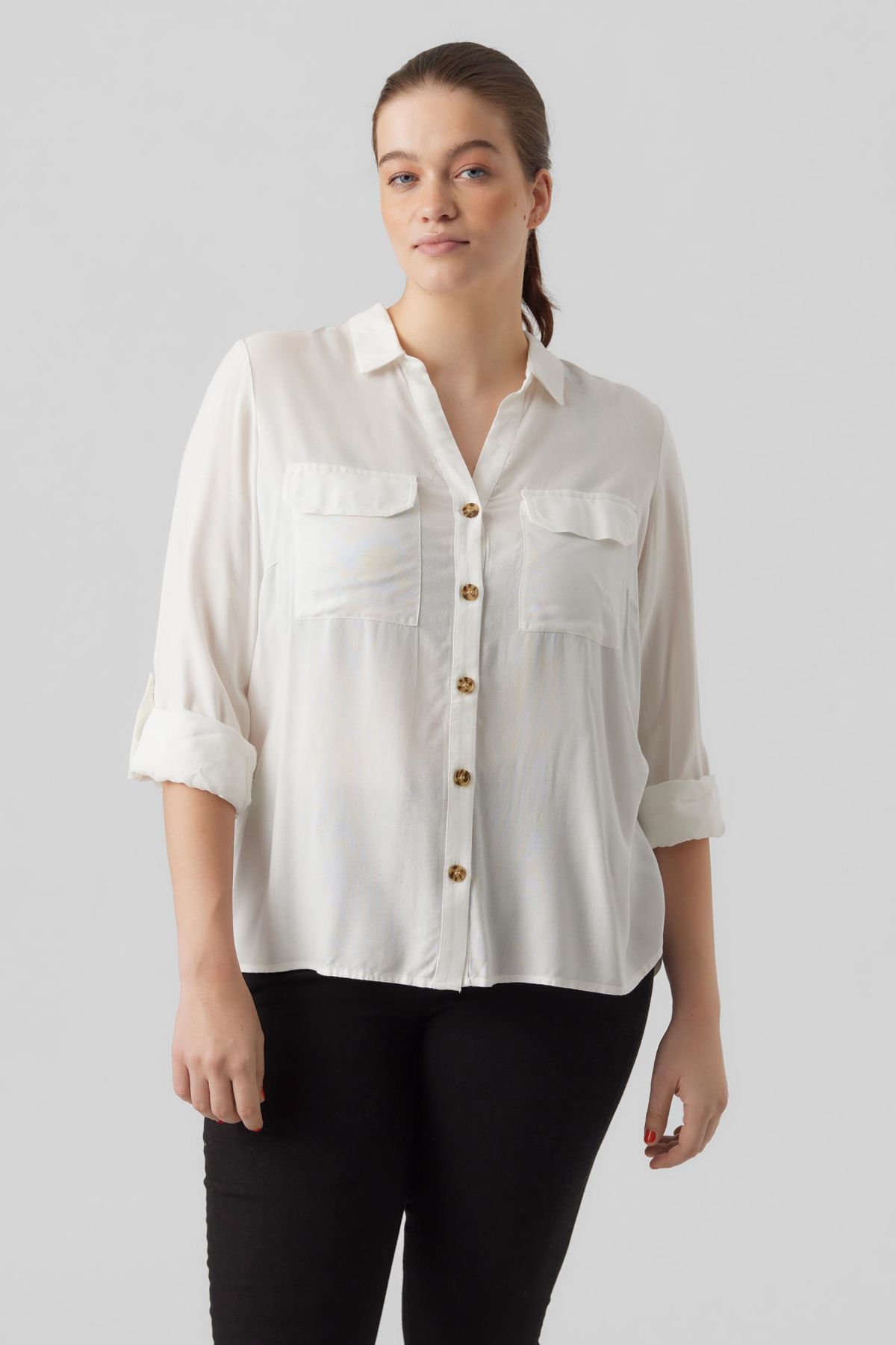 Veromoda Curve Vero Moda Curve Femei/fete Fustă Alba Ca Zapada Femeie - 46