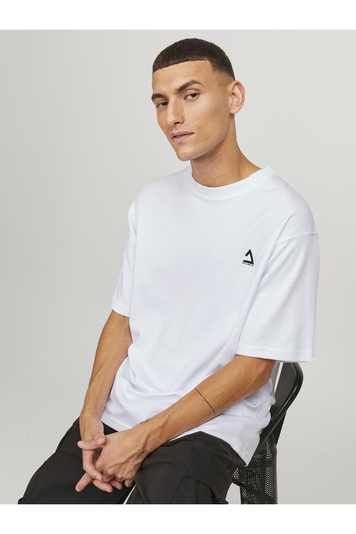 تیشرت مردانه سفید جک اند جونز | 12253435 اورجینال - تصویر 8