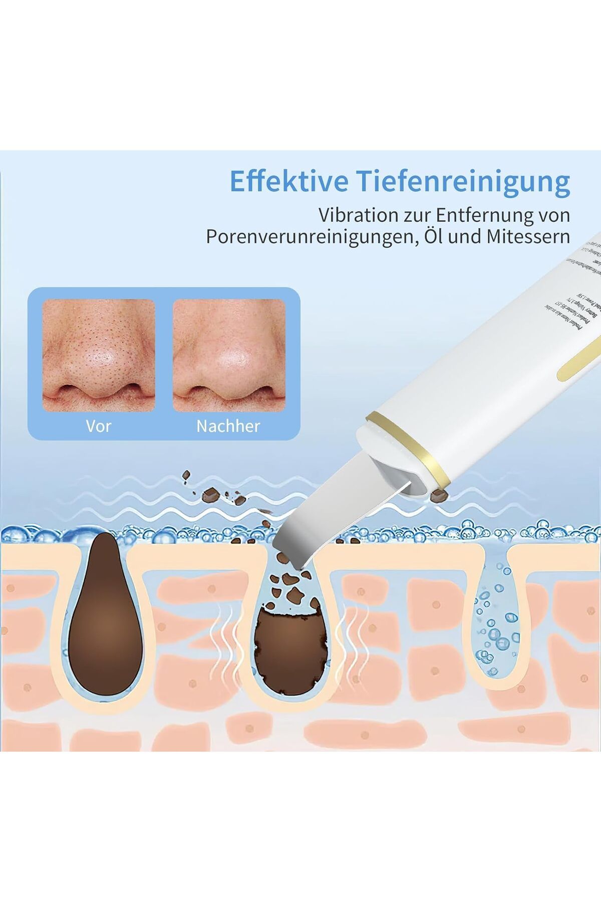 GUGUG-Skin Scrubber Ultrasonic Blackhead Remover for Face, 4 Modes, Pore Cleaner 3