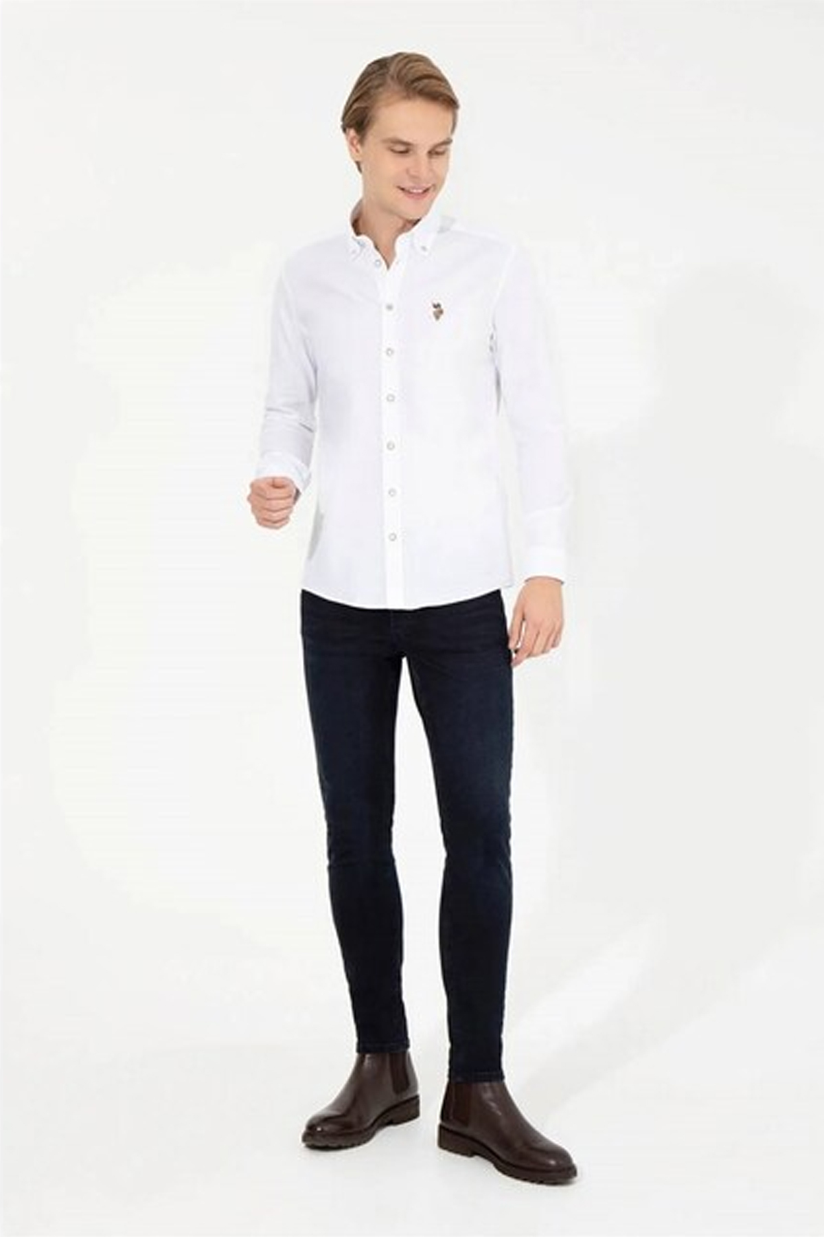 G081sz004 1450261 Cedcolor022 Us Polo Assn Erkek Gömlek Beyaz — سفید — تصویر 3 از 3