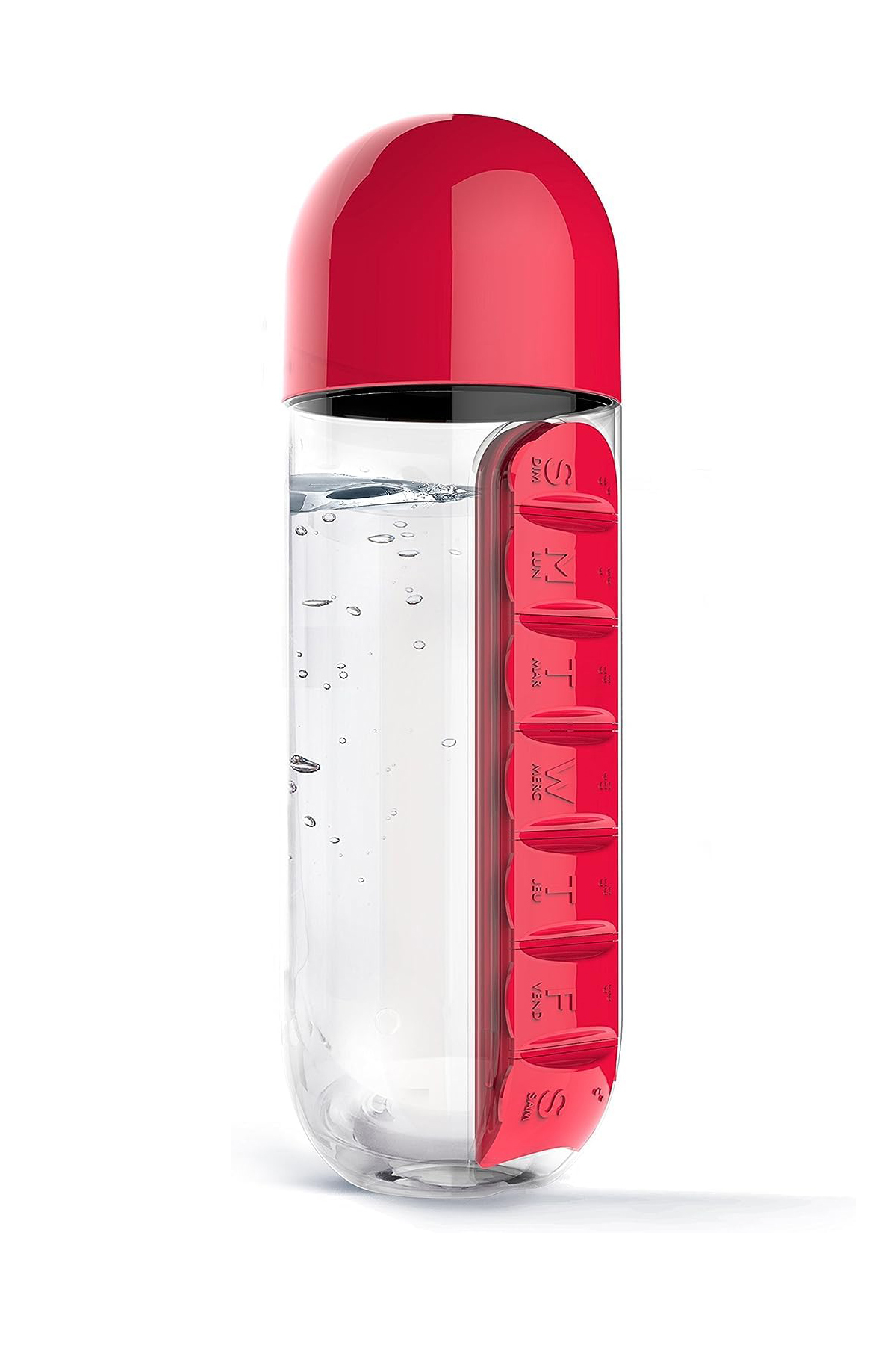 KRİZANTEM Hazneli Haftalık GÜnlük İlaç Saklama Kutusu İlaç Takip Düzenleyici Saklama Kabı Kapaklı Suluk