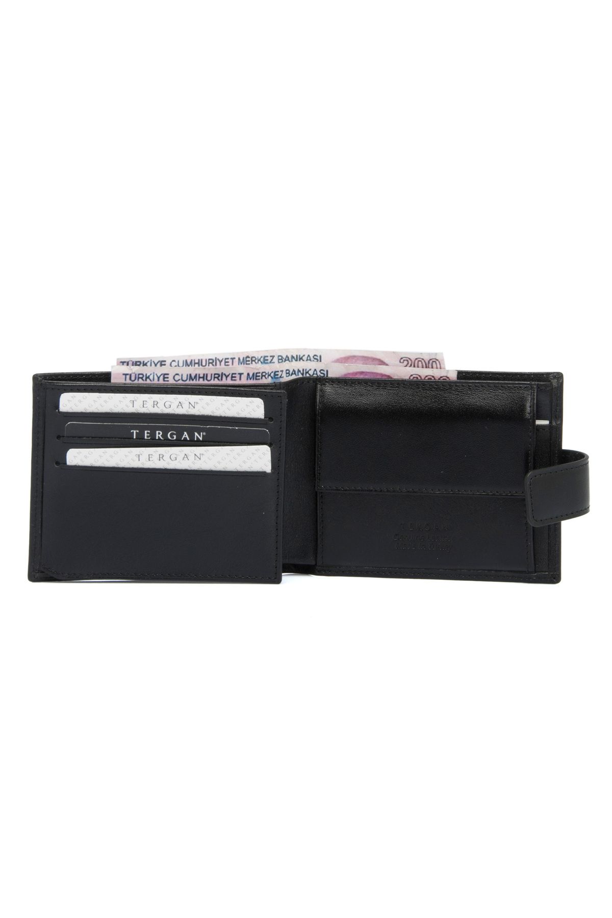 Tergan-Black Leather Men's Wallet 01109b06 2