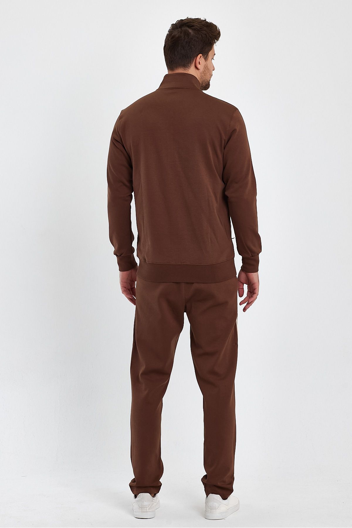Adidas tracksuit brown sales
