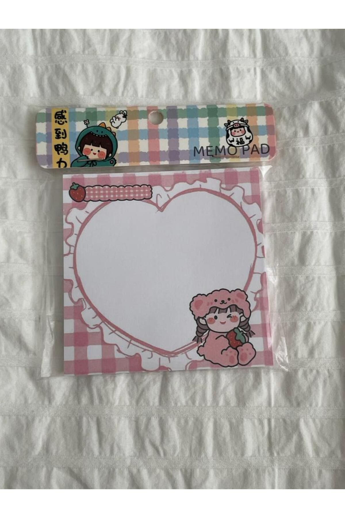 Planet Butik-Strawberry Girl Memo Pad Square Notepad 2