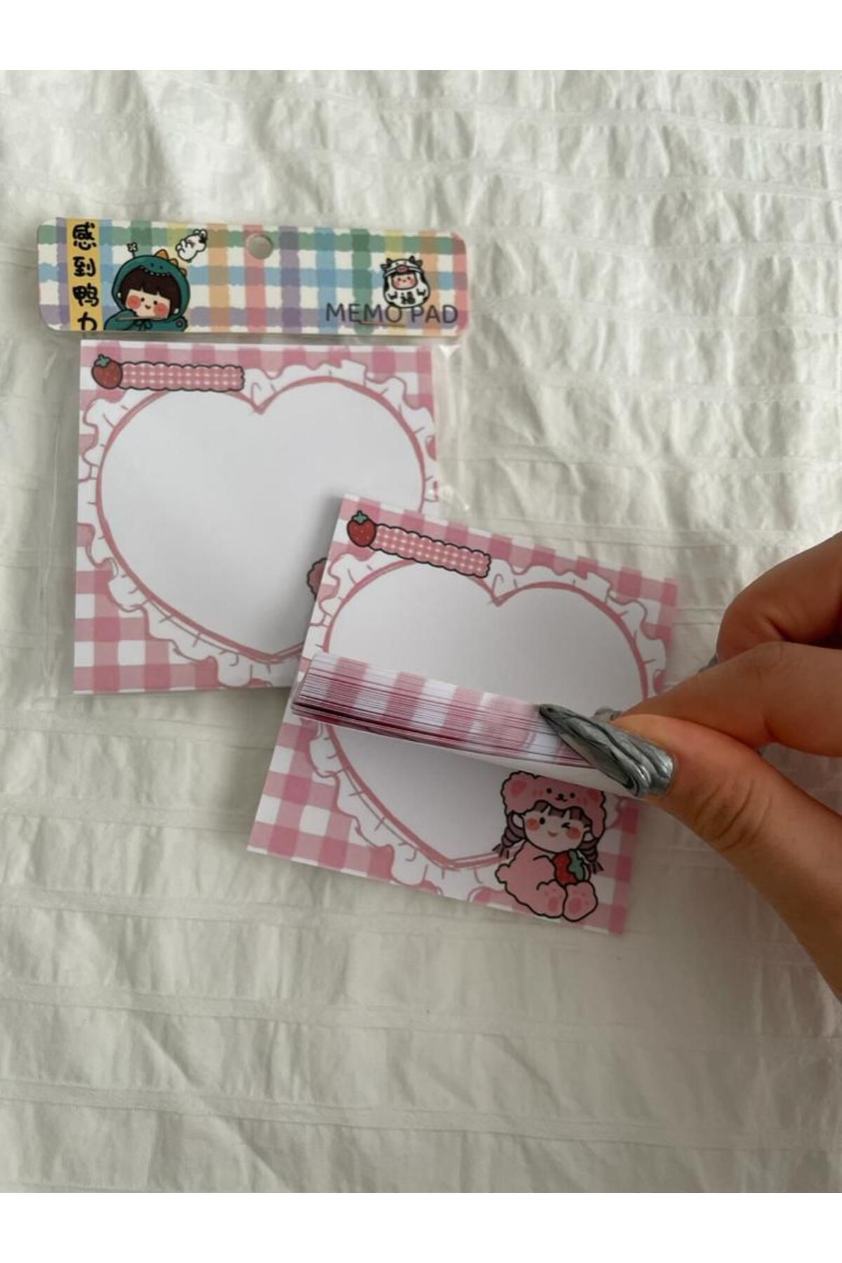 Planet Butik-Strawberry Girl Memo Pad Square Notepad 4