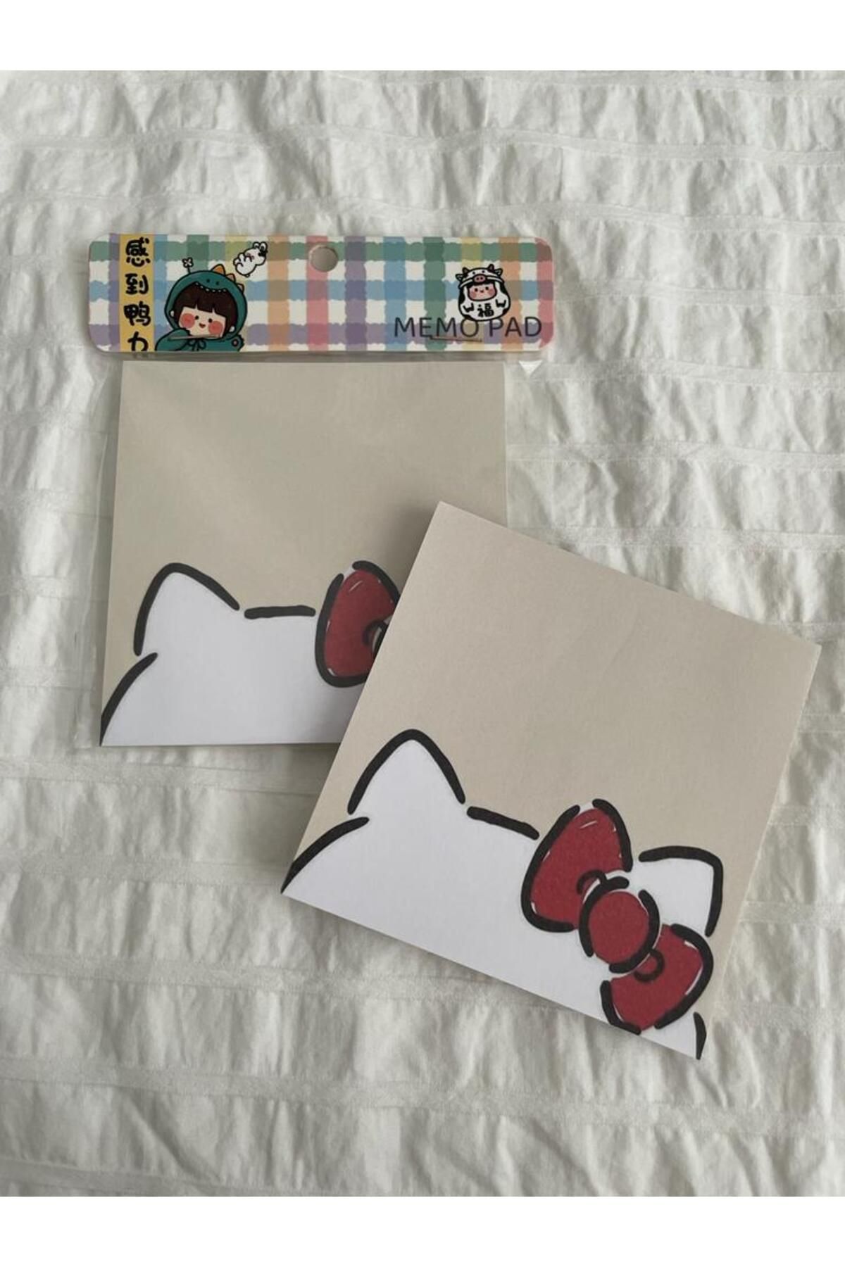 Planet Butik-Ribbon Cat Memo Pad Square Notepad 3