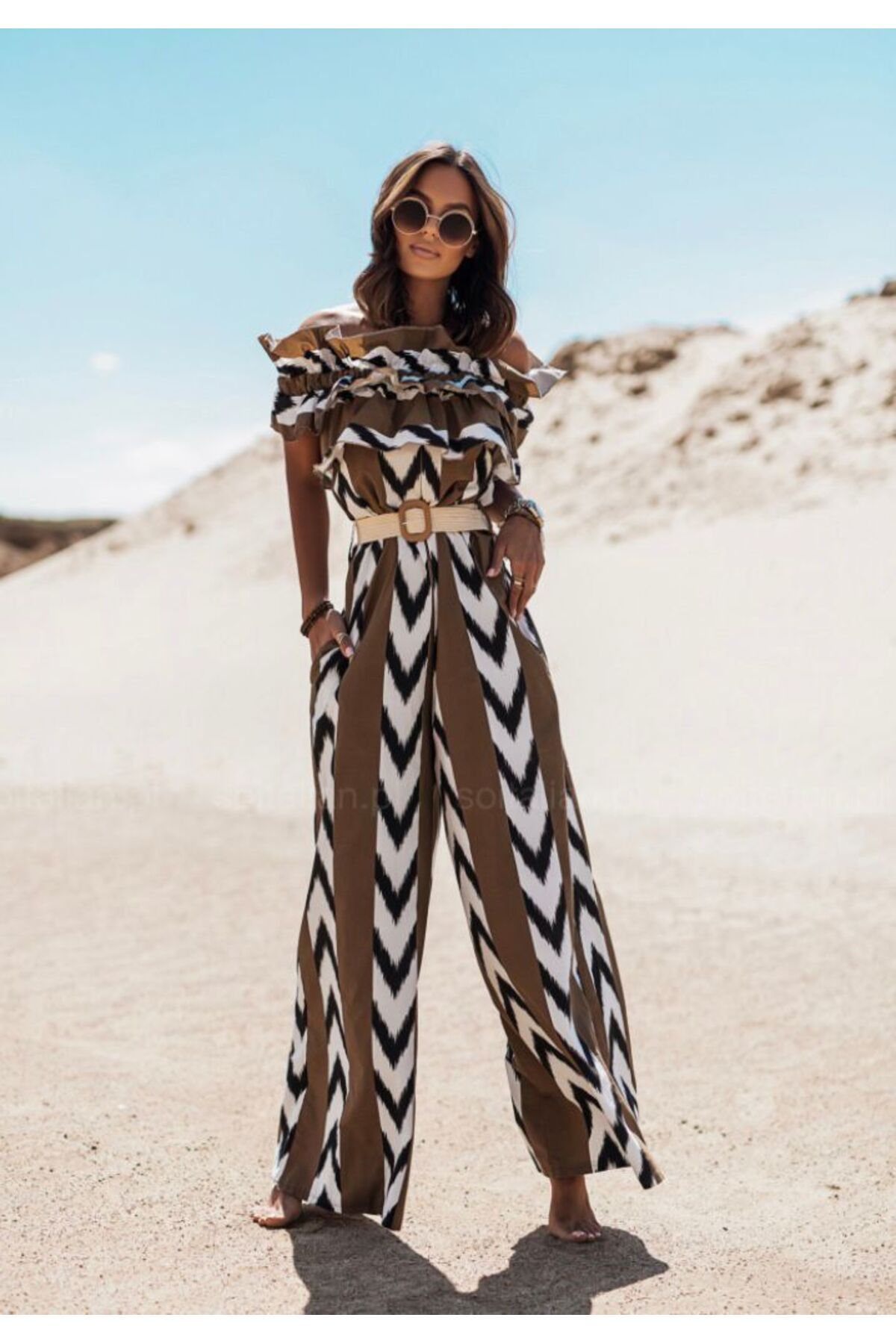 Striped best sale colorful jumpsuit