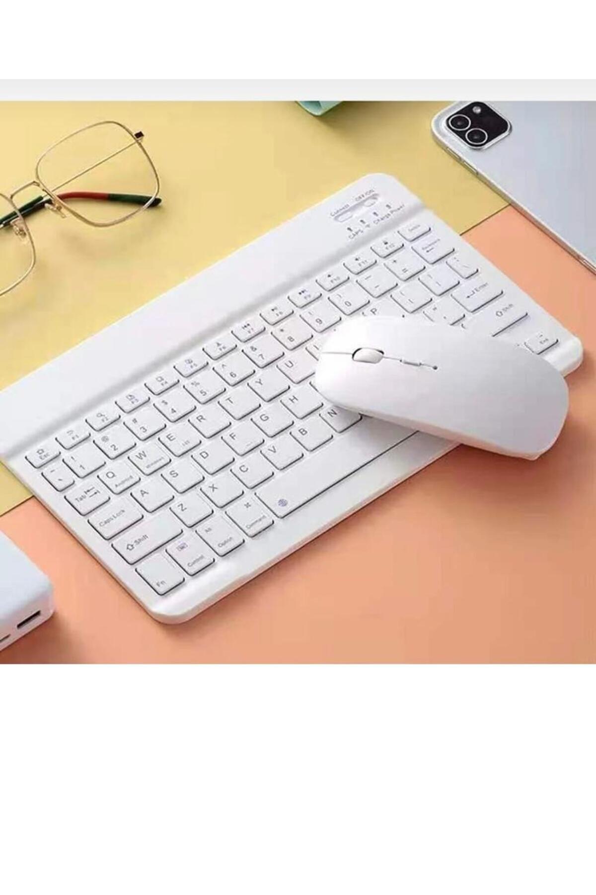Samsung Galaxy Tab A9 Plus SM-X210 Uyumlu Kablosuz Bluetooth Klavye+Mouse Set 5