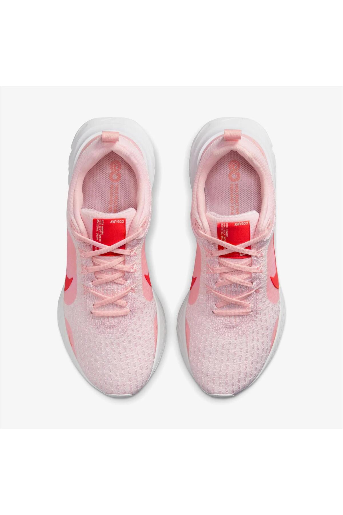 React Infinity Run Flyknit 3 کتانی صورتی زنانه آموزش مناسب دویدن DZ3016-600 Nike نایکی اورجینال - تصویر 4