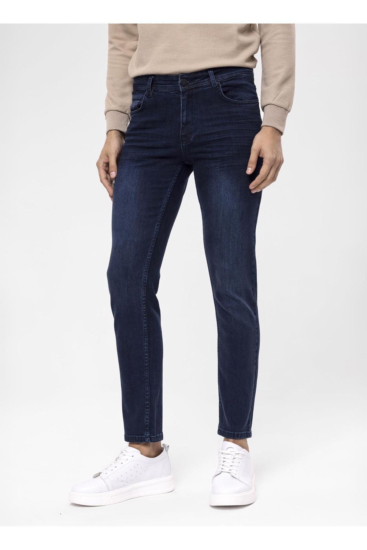 شلوار مردانه کمر معمولی Süvari Süvari Leg Fit Slim Fit Süvari Süvari Süvari Süvari Normal Waist Slim Fit مردانه آبی سرمه ای PN2016600125 SÜVARİ