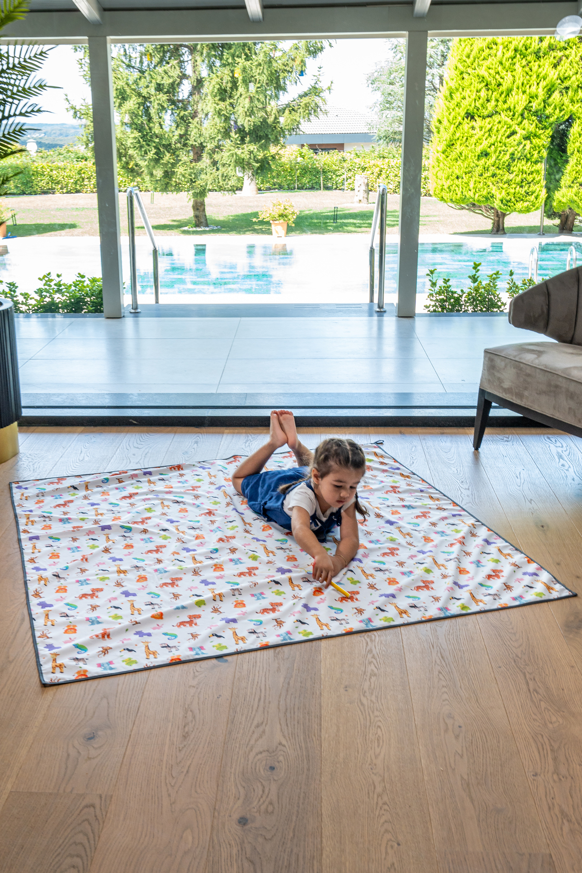 Glarus Mama Sandalyesi Aktivite Alt Açma Bebek Bakım Örtüsü Kedi Köpek Hayvan Desenleri Örtü 150x150 fotoğrafı 2 (önizleme)