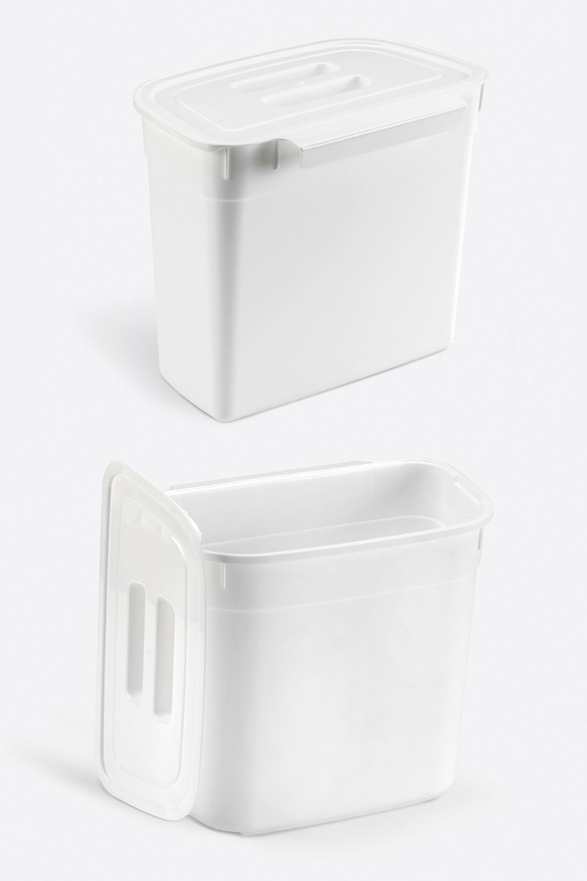Flosoft-Hanging Trash Can with Inner Cabinet Lid, Wardrobe Lid Hanging Trash Can 7 Liters 2