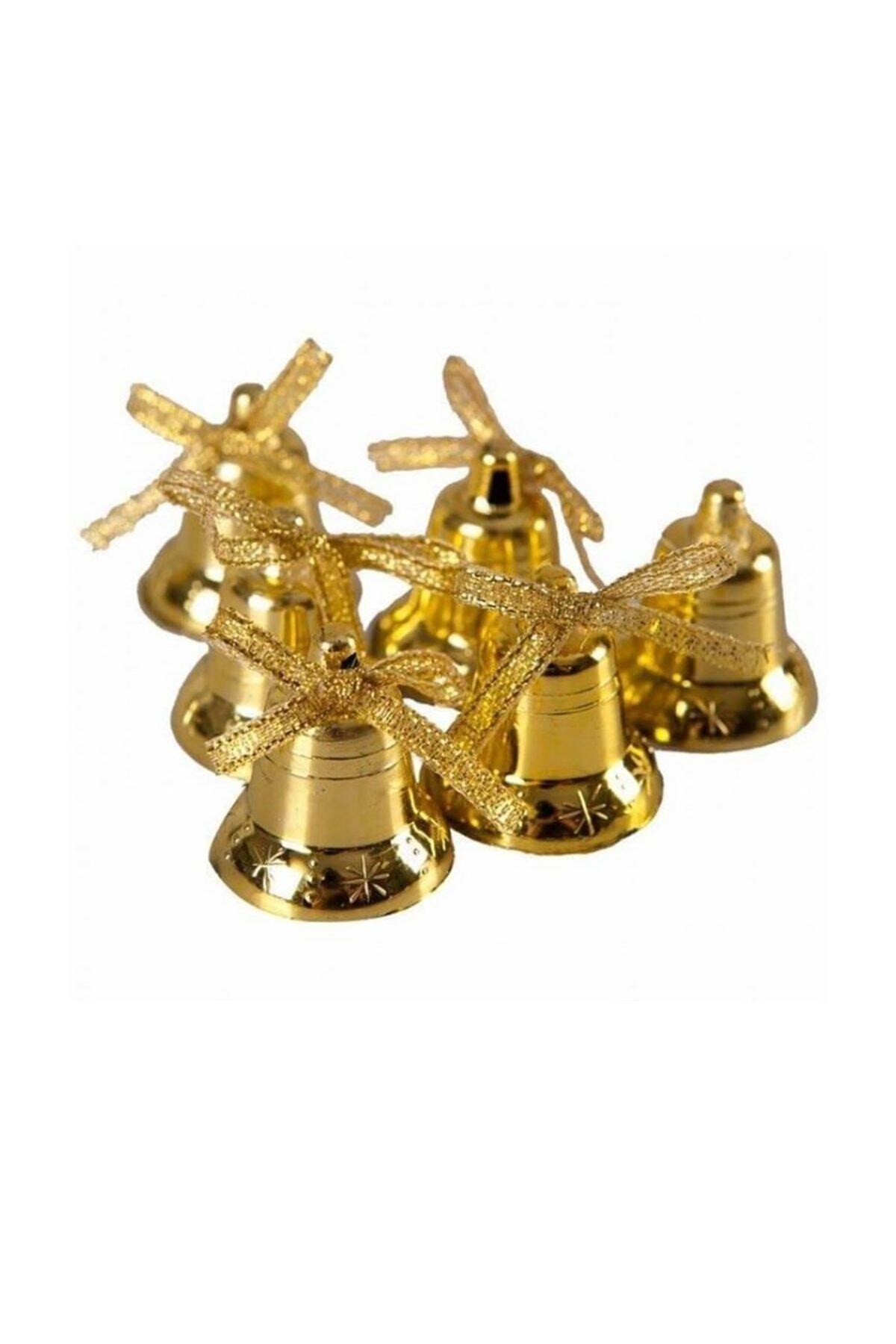 Happyland 9'lu Yılbaşı Ağacı Süsleme Seti Gold Renk Çan Ağaç Süsü