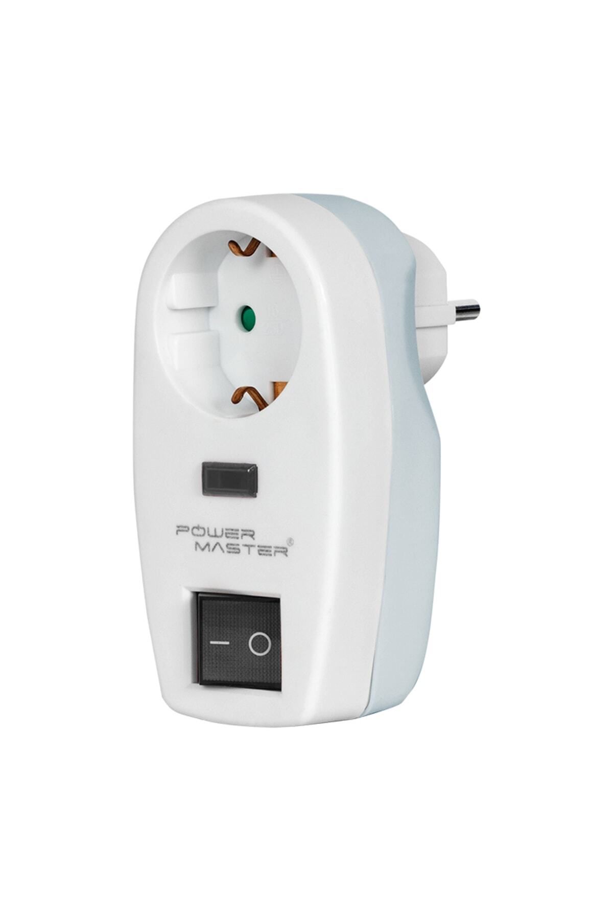 Axe Tools-Grounded 16 Ampere 3500 Watt Single White Surge Protected Socket with LED Indicator and Switch 1