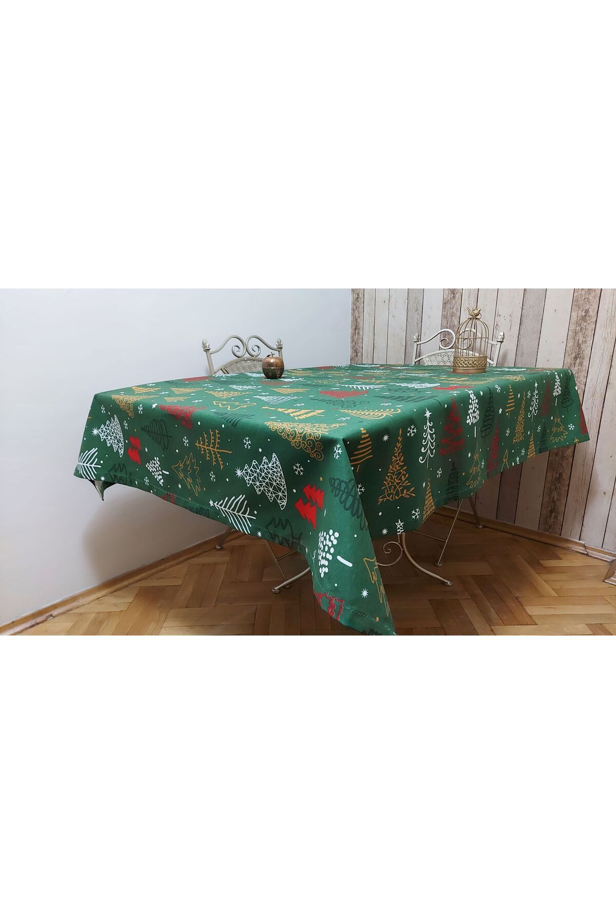 gonk-Rectangular, Christmas Patterned, Duck (Liquid Repellent, Stain Resistant) Fabric, Dining Table Cloth 6