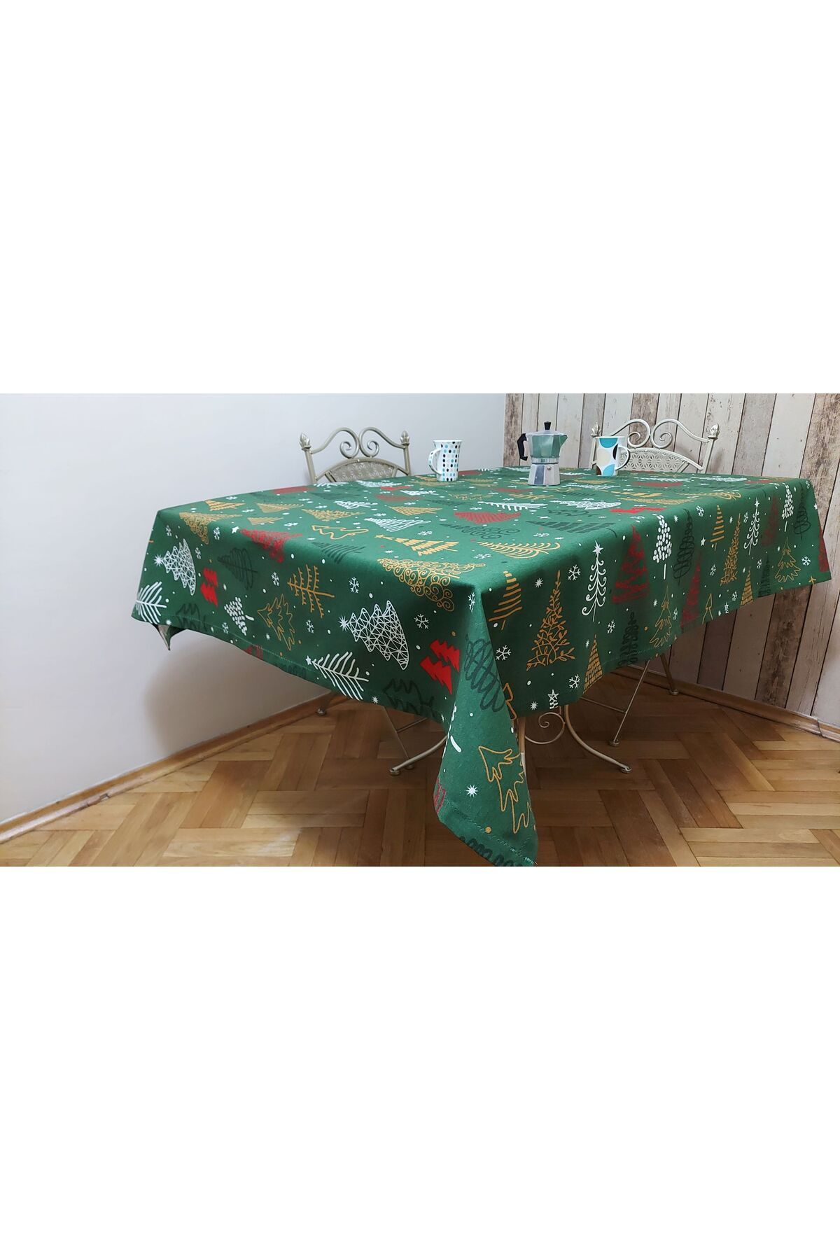 gonk-Rectangular, Christmas Patterned, Duck (Liquid Repellent, Stain Resistant) Fabric, Dining Table Cloth 4